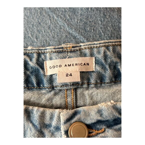 Good American Jeans Good Classic Raw Hem light blue plus size 24 - Picture 4 of 6